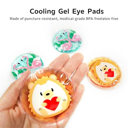 Hot and Cold Eye Pads, Reusable Eye Patches - color: Hedgehogs+red-crowned Cranes