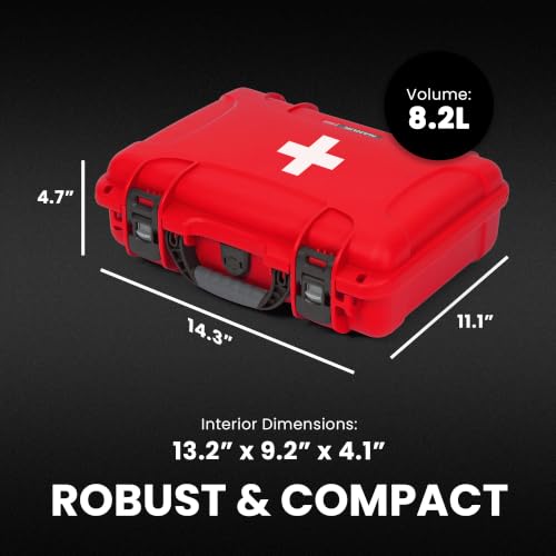 NANUK 910 Trauma Kit, Waterproof with Bleeding kit & Tourniquet, 75 pcs - size: 910 Trauma Kit - Pcs