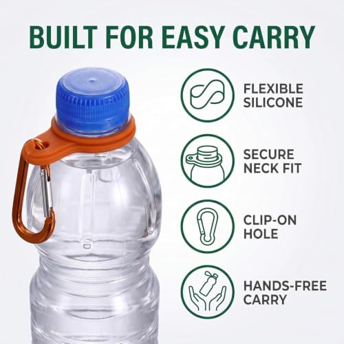 6Pcs Water Bottle Clip, Silicone Water Bottle Buckle with Clip, Portable Secure Bottle Holder Water Bottle, Hanging Rings Silicone Water Bottle Buckle Portable Hiking Camping