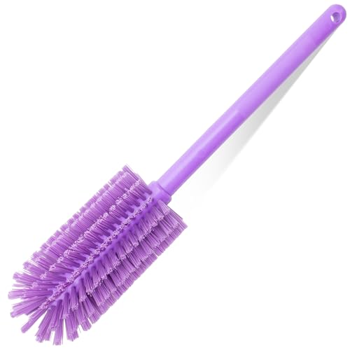 SPARTA Large Water Bottle Brush Ideal for Wide-Mouth Jars, Bottles and Tumblers, Dishwashing Tool with Handle for Home and Commercial Kitchens, Plastic, 16 Inches, Purple (Pack of 4) - color: Purple