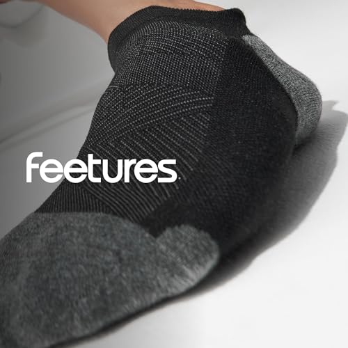 Feetures Elite Max Cushion No Show Tab Ankle Sock - color: New Black (1 Pair), size: X-Large