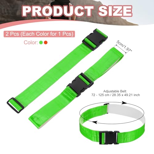 PATIKIL Reflective Belts, High Visibility Running Belt High Visibility Grow Belt Adjustable Safety Gear