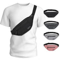 MAXTOP Large Fanny Pack for Women Men Crossbody Bag with 4-Zipper Pockets - color: Black, size: Large