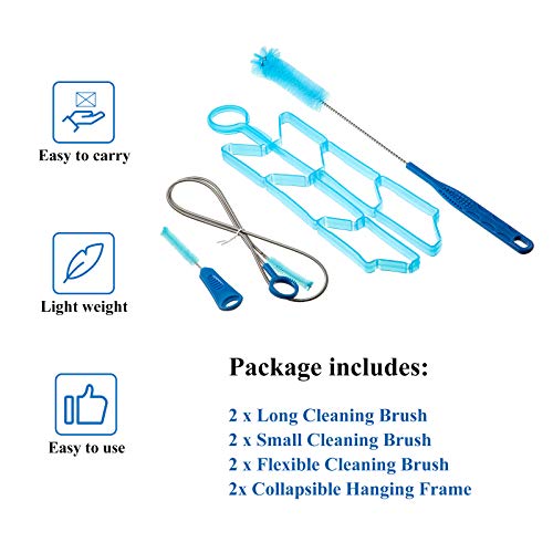 Patelai 2 Set 8 in 1 Reservoirs Hydration Bladder Cleaning Kit - color: Blue