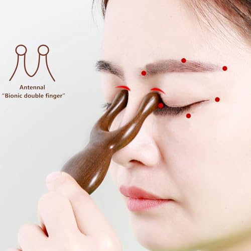 OULIGET Natural Wooden Nose Guasha Massage Tools Anti-Static, Eyes Facial Wood Gua Sha Tool,face Manual Massager Tool, Multifunctional Handheld Meridians Acupoint Massage Tool,1 Pieces. - style: Nose Guasha