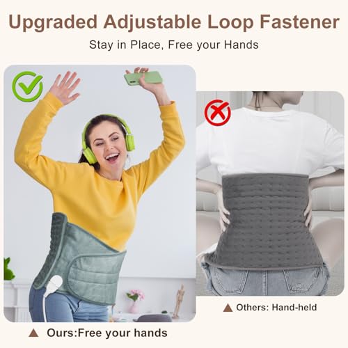 IGXHAVIZ Heating Pad with Adjustable Belt - color: Gray
