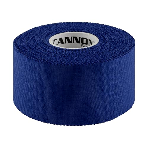 Cannon Sports Premium Athletic Tape - 1.5” x 45 Feet Per Roll - Easy Tear, No Sticky Residue, Very Strong, Hypoallergenic and Latex Free- Ideal for Sprains, Strains, First Aid – 1 Roll (Blue) - color: Blue