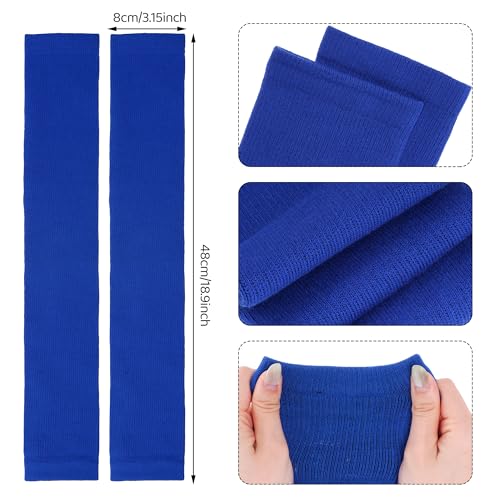 Dxhycc 2 Pairs Scrunch Football Socks Athletic Football Leg Sleeves - color: Blue