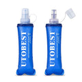 UTOBEST Soft Flask 500ml Collapsible Running Water Bottles - color: Blue-250ml*2