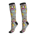 Compression Socks, Unisex 15-20 mmHg Knee High Support Socks - color: Gaming Cat
