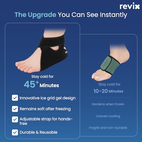 REVIX 45-Min Heel Ice Pack Wrap for Achilles Tendonitis & Plantar Fasciitis - style: 1 Pack