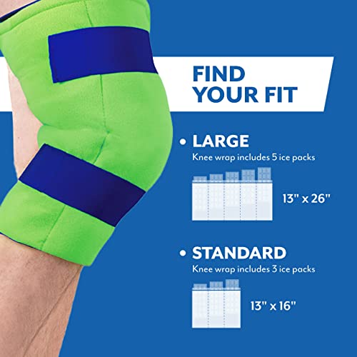 Brownmed Polar Ice Large Knee Wrap, Wearable Cold Therapy, Standard - size: Standard (Pack of 1)