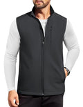 COOFANDY Mens Lightweight Golf Softshell Vests Windproof Sleeveless Jacket - color: Dark Grey, size: XX-Large