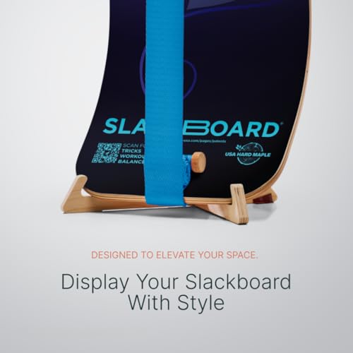 GIBBON SlackBoard, Balance Board Kids & Adults, Slackline Balance Trainer - color: Waves with Stand