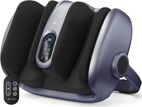 Miko Shiatsu Foot Massager with Heat and Deep Kneading - color: Charcoal-grey