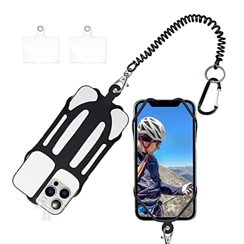 Prime Comfort Phone Tether with Silicone Phone Holder and Carabiner Clip - size: Tether