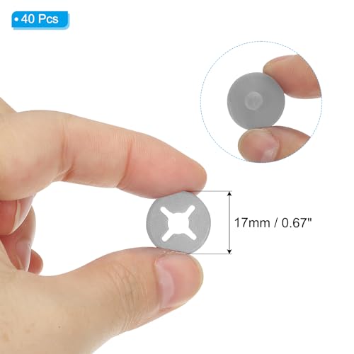 PATIKIL Running Bib Race Clips, 40 Pcs Race Fastener Race Number Buckle Fixing System Marathon Number Buckles Fasteners Holders for Runners Field, Grey - color: Grey