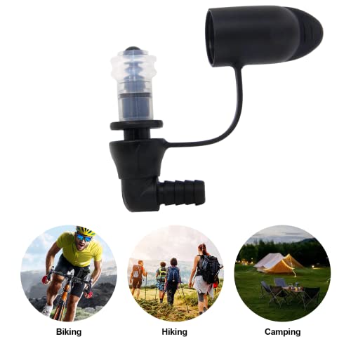 Hydration Bags Bite Valve Mouthpiece Replacement Bite Valve Replacement - style: 2 Pack 90 degree black