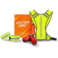 Reflective Running Gear Safety Bundle - Reflective Vest, LED Safety Light, Reflective Bands, Night Safety Gear for Runners, Cycling, Hiking, Walking - High Visibility Reflective Gear