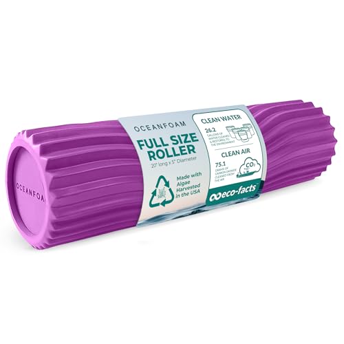 Oceanfoam Tidal Roller - Muscle Massage Foam Roller for Exercise (Magenta) - color: Magenta