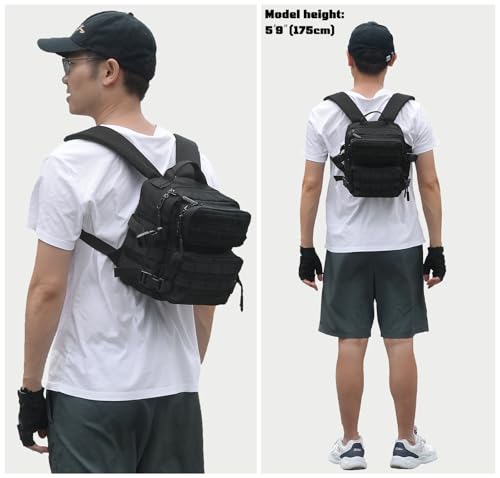 9L/20L Mini Backpack for Men and Women, Small Backpack for Gym Hiking Travel Sports Running - color: 9l-black
