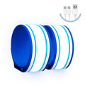 Fokia Kunbio Light Up LED Armband for Running Walking at Night,Reflective Arm Bands for Runners,Rechargeable Jogging Lights,High Visibility Night Running Safety Gear Adjustable Running Women Men Kids - color: Blue