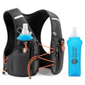 Sahara Sailor Running Vest for Women Men, 2PCS 500ml Soft Flasks, Adjustable Chest Waist Fit, Multi-Pockets, Lightweight Breathable Reflective Hydration Backpack for Running, Trail, Cycling, Hiking - size: M (32–42 in)