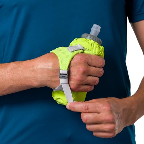 Nathan - Pinnacle 18oz Soft Flask Finish Lime/Reflective Silver OSFM - color: Lime Green, style: 18oz