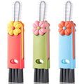 3 in 1 Cup Lid Gap Cleaning Brush, Multifunctional Bottle Lid Cleaner Brush - Home Kitchen Crevice Brush Cleaning Tools for Tight Spaces & Bottle Gaps, Portable Small Brush Red Green Blue - color: Red Green Blue