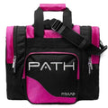 Pyramid Path Pro Deluxe Single Bowling Ball Tote - Holds One Ball, One Pair Shoes Up to Mens 15 - color: Hot Pink