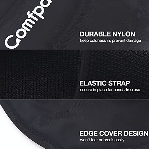 Comfpack Ankle Ice Pack Wrap for Swelling, FSA Eligible, 2 Pack - color: Black-2 Pack