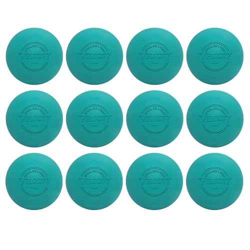 Velocity Lacrosse Balls - 1, 2, 3, 6, 12, 18, 24, 36, 60 and 120 Packs - for Practice, Official NFHS and College Approved Size - color: Teal, size: 12 Balls, style: Practice Ball