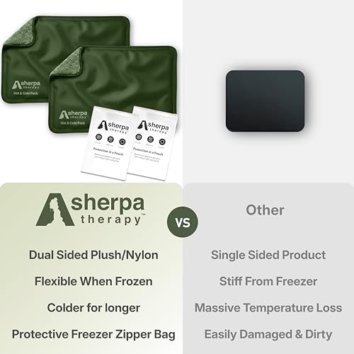 Flexible Hot and Cold Gel Pack Medium 8" x 12", 2 Pack - size: Medium (2 pack), style: Green