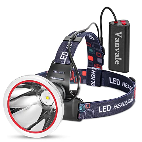Super Bright Rechargeable LED Headlamp IPX4 Water Resistant Head Light with Charger,Ultra Bright Flashlight Hunting Lamp for Outdoor（Yellow Light） - size: F382-Yellow Light