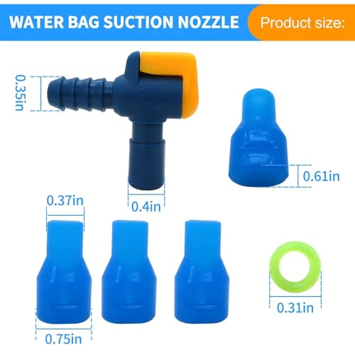 Professional 4 Pack Bite Valve Replacement 90 Degree Silicone Mouthpiece Compatible for Most Hydration Bladders, for Camelback