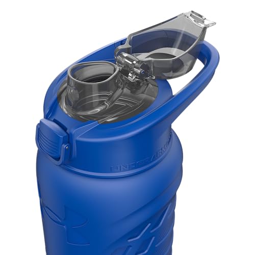 Under Armour 24Oz Stainless Steel Water Bottle, Insulated, Carabiner Easy Carry Hook, Leak Proof, Kids & Adults, All Sports, Gym - color: Solid Royal