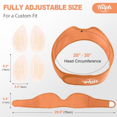 Hilph Wisdom Teeth Ice Pack Head Wrap, Face Ice Pack for Jaw Oral Surgery - color: Orange