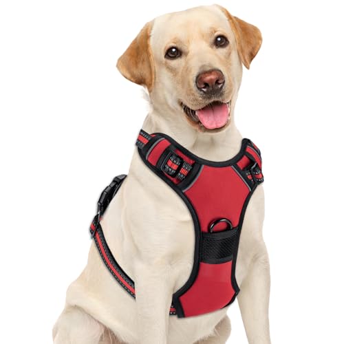 Dog Harness, No Pull Pet Vest for Large Dog, Easy On & Off, Red, Small - color: Red, size: Small