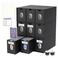 Topload Storage Drawer Organizer, Stackable Cardboard Trading Card Storage Box with Clear Viewing Window, Labels & Sorting Cards for Sports Cards, Baseball Cards and TCG Collections (9 Drawers)