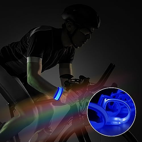 M.best 8pcs LED Light Up Bracelets Glow Flashing Wristbands Glow in The Dark Party Supplies for Wedding, Raves, Concert, Camping,Sporting Events, Party Blue - color: 8pcs Blue