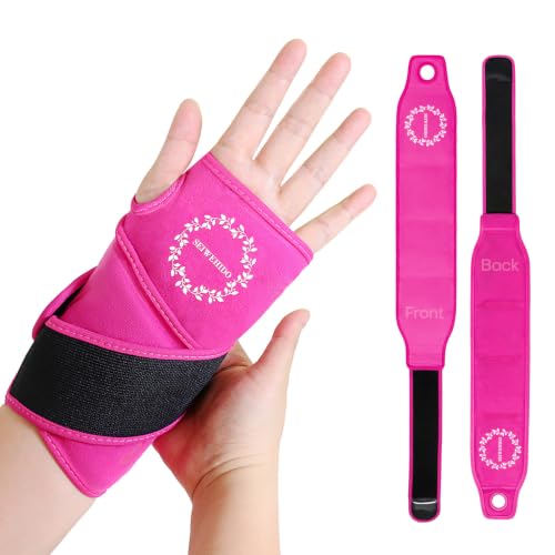 Wrist Ice Pack Wrap for Carpal Tunnel Relief, Gel Ice Pack for Injuries - color: Hot Pink