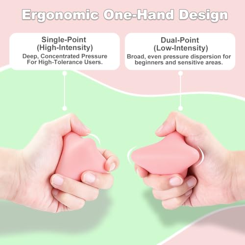 Manual Trigger Point Massager Ball–Deep Tissue Massage Tool - color: Blush Pink