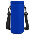 AUPET Water Bottle Sling Bag Carrier Crossbody Sleeve,Insulated Neoprene Bottle Case Holder Pouch Cover 500ML/17oz with Shoulder Strap for Walking Women Men - color: Pure Blue