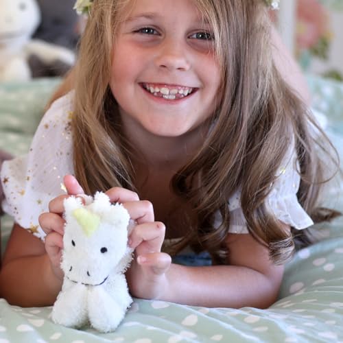 Thermal-Aid Zoo Mini — (Juno the Unicorn) — Mold-Resistant, Washable Hot & Cold Pack for Kids — Heating and Cooling Pad with Natural Corn Filling — Reusable Plush Toy - size: Mini Unicorn