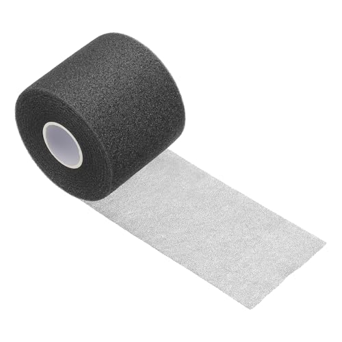 Pre Wrap Tape, Non-Slip Grip Cushion Wrap Prewrap Athletic Tape- Fitting for (Tennis- Badminton - Pickleball - Sports) - color: Black