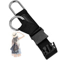 ZINZ Elastic Jacket Gripper Travel Strap with D-Ring Hooks and Buckle - color: Black