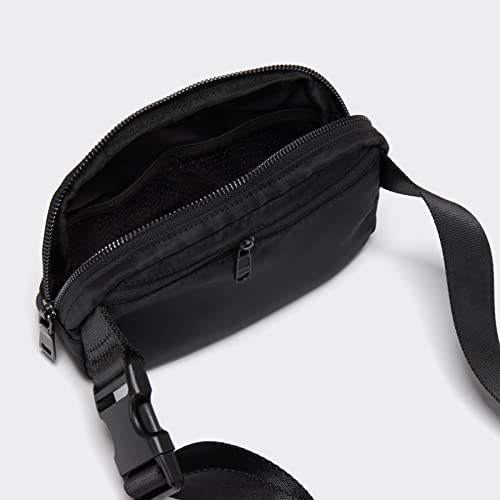 Pander Crossbody Belt Bag for Women and Men, Travel and Everyday Use, Black - color: Black