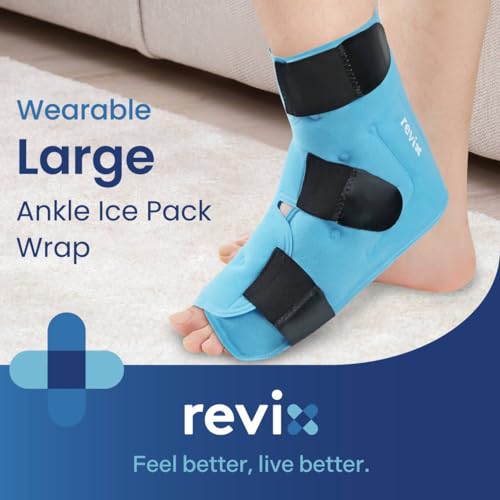 REVIX 2-Pack Large Ankle Ice Pack Wrap for Plantar Fasciitis & Tendonitis - style: 2 Packs