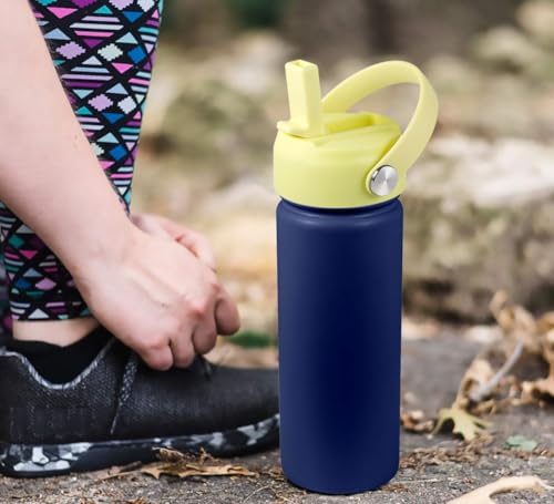 RRegeny Straw Lid for Hydro Flask Wide Mouth 32 40 oz, Straw Lids with Flexible Handle and Straws Compatible with HydroFlask, Replacement Sports Flex Cap Wide Mouth Top 32 40 oz - color: Warm Yellow