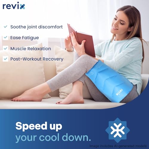 REVIX Ice Pack Wrap for Hip Replacement with Straps, Reusable Gel Cold Pack - color: Blue, size: standard